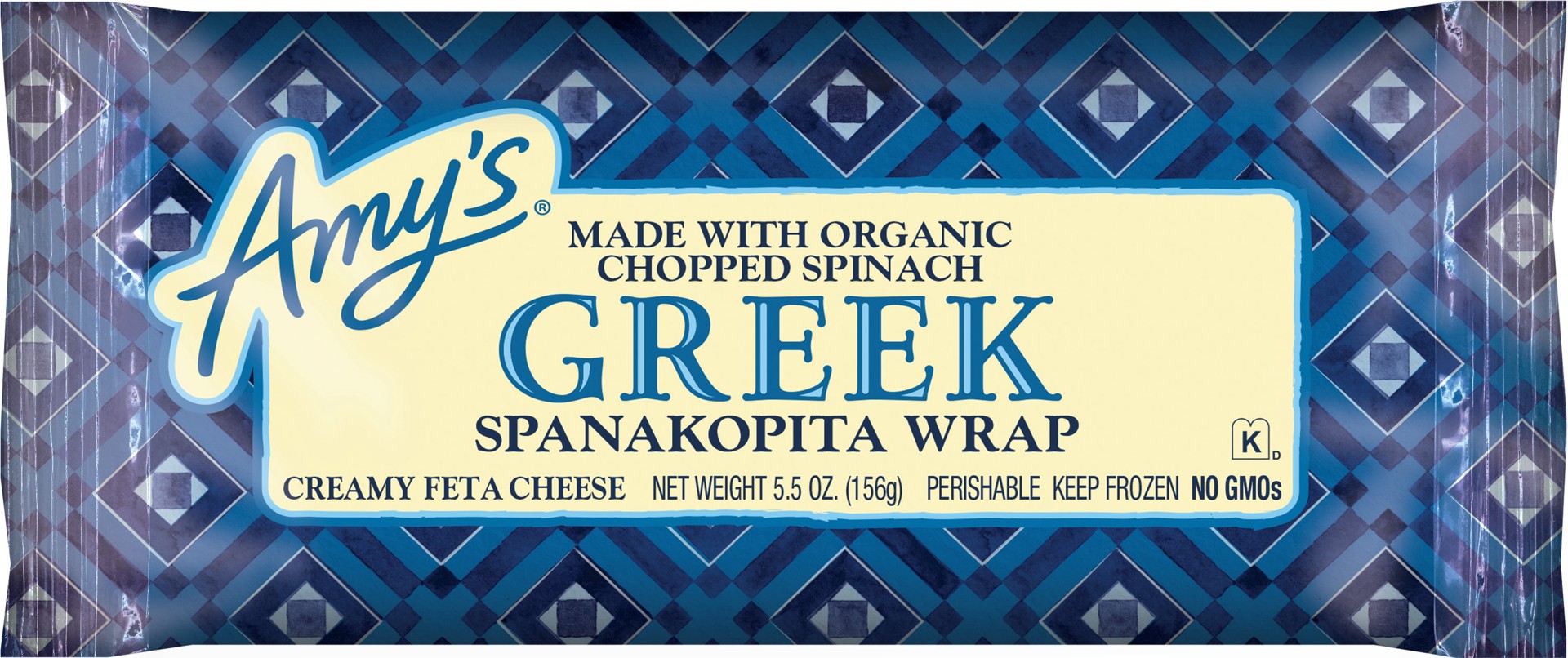 slide 1 of 6, Amy's Kitchen Greek Spanakopita Wrap, 5.50 oz