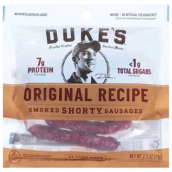 Duke's Original Recipe Smoked Shorty Sausages, 2.5 oz