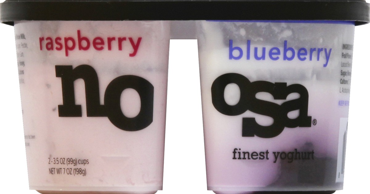 slide 3 of 3, Noosa Raspberry And Blueberry Yoghurt, 7 oz