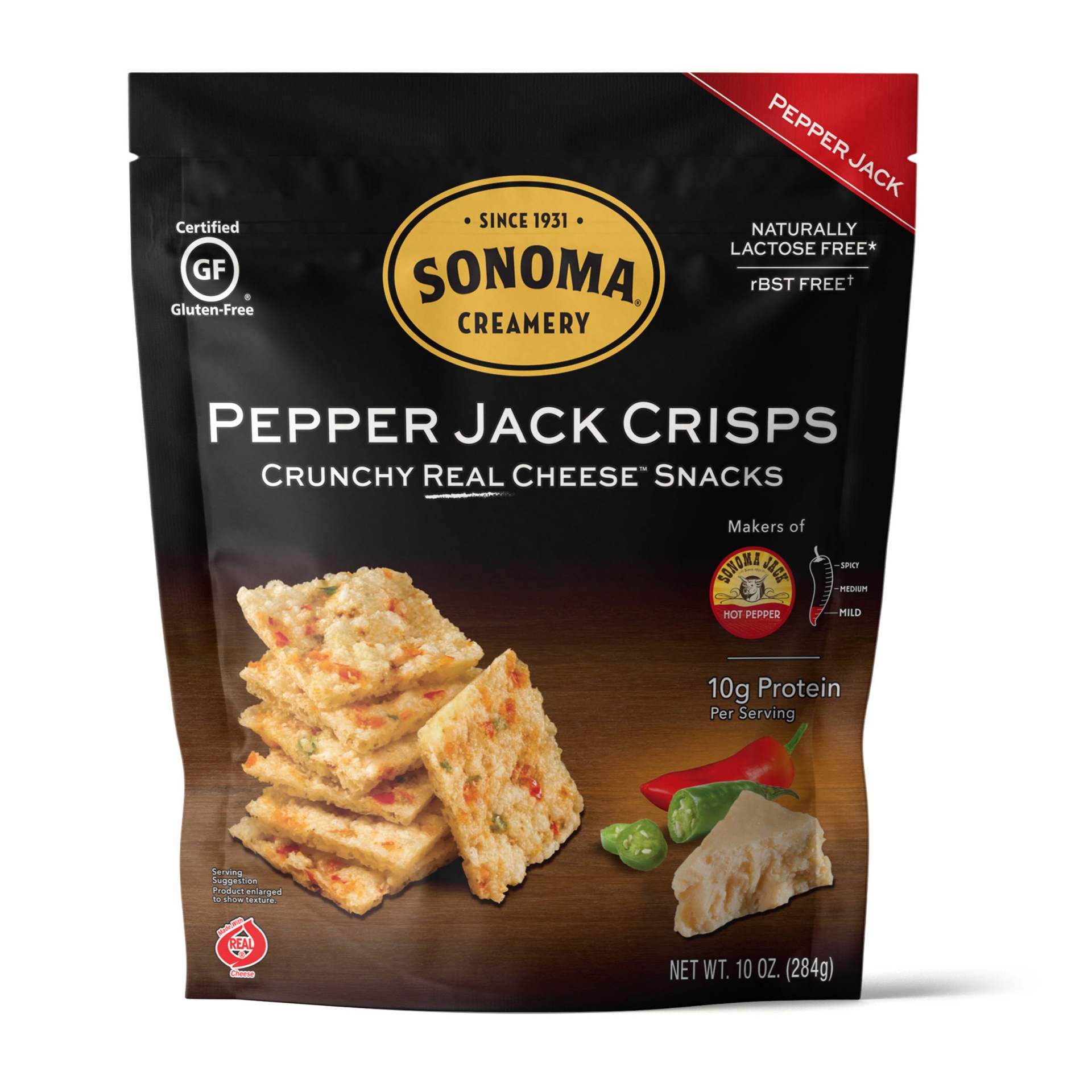 slide 1 of 1, Sonoma Creamery Pepper Jack Crisps, 