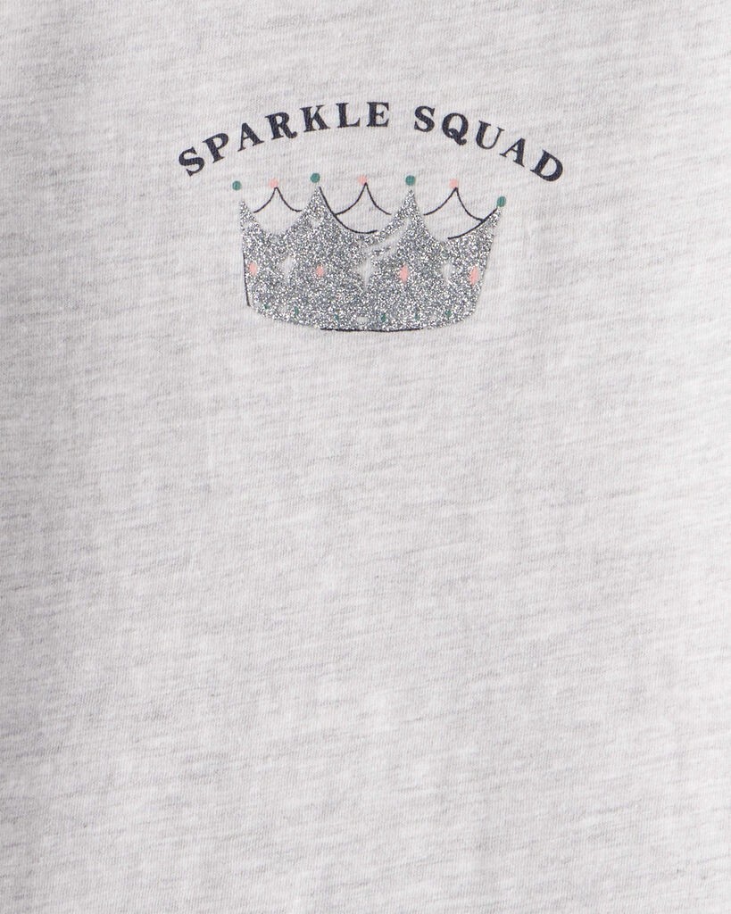 slide 2 of 2, Carter's Toddler Girl Sparkle Squad Long-Sleeve Graphic Tee - Grey Grey 3T, 1 ct