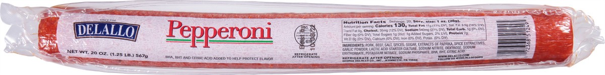 slide 1 of 13, DeLallo Pepperoni 20 oz, 20 oz