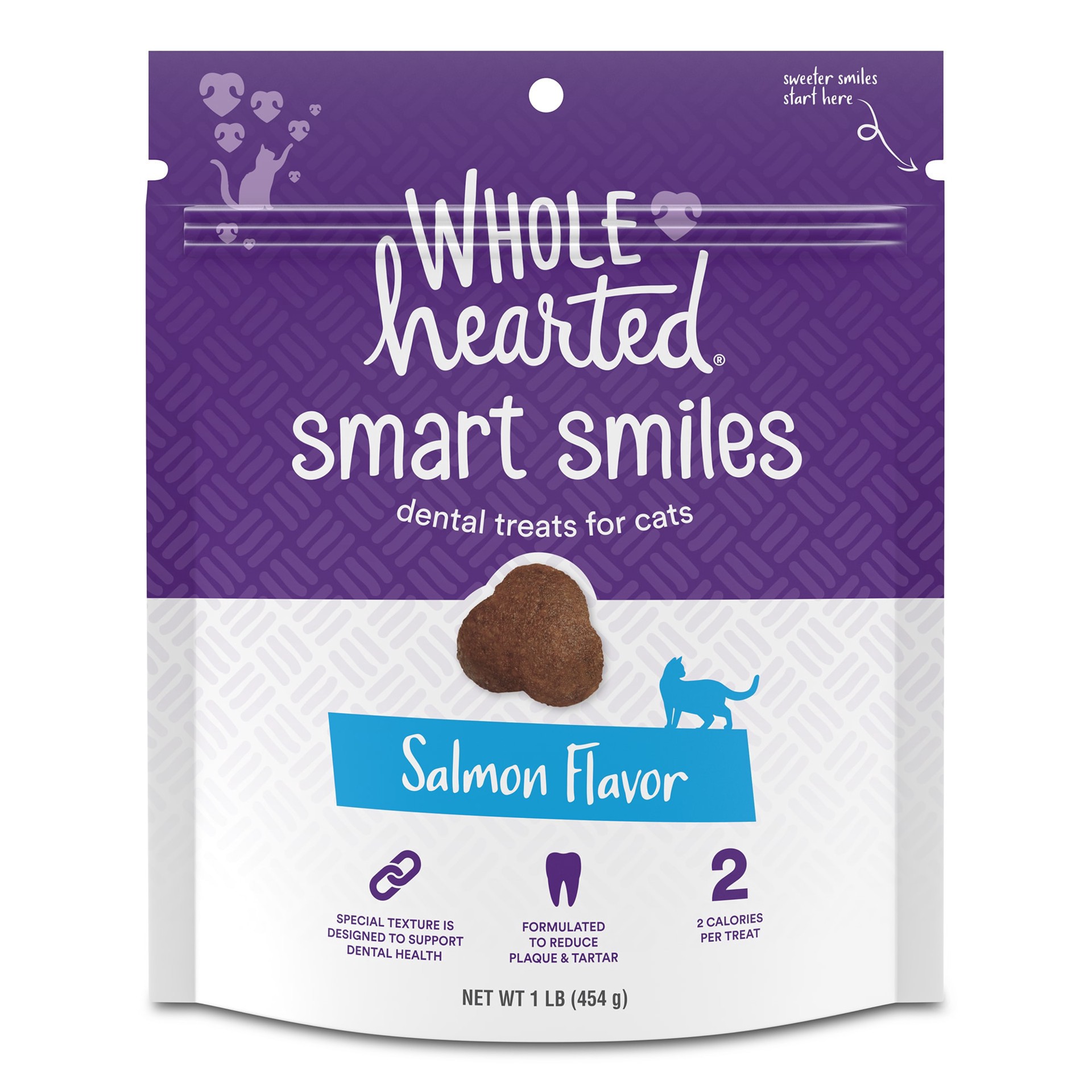 slide 1 of 1, WholeHearted Salmon Flavor Cat Dental Treats, 16 oz., 16 oz