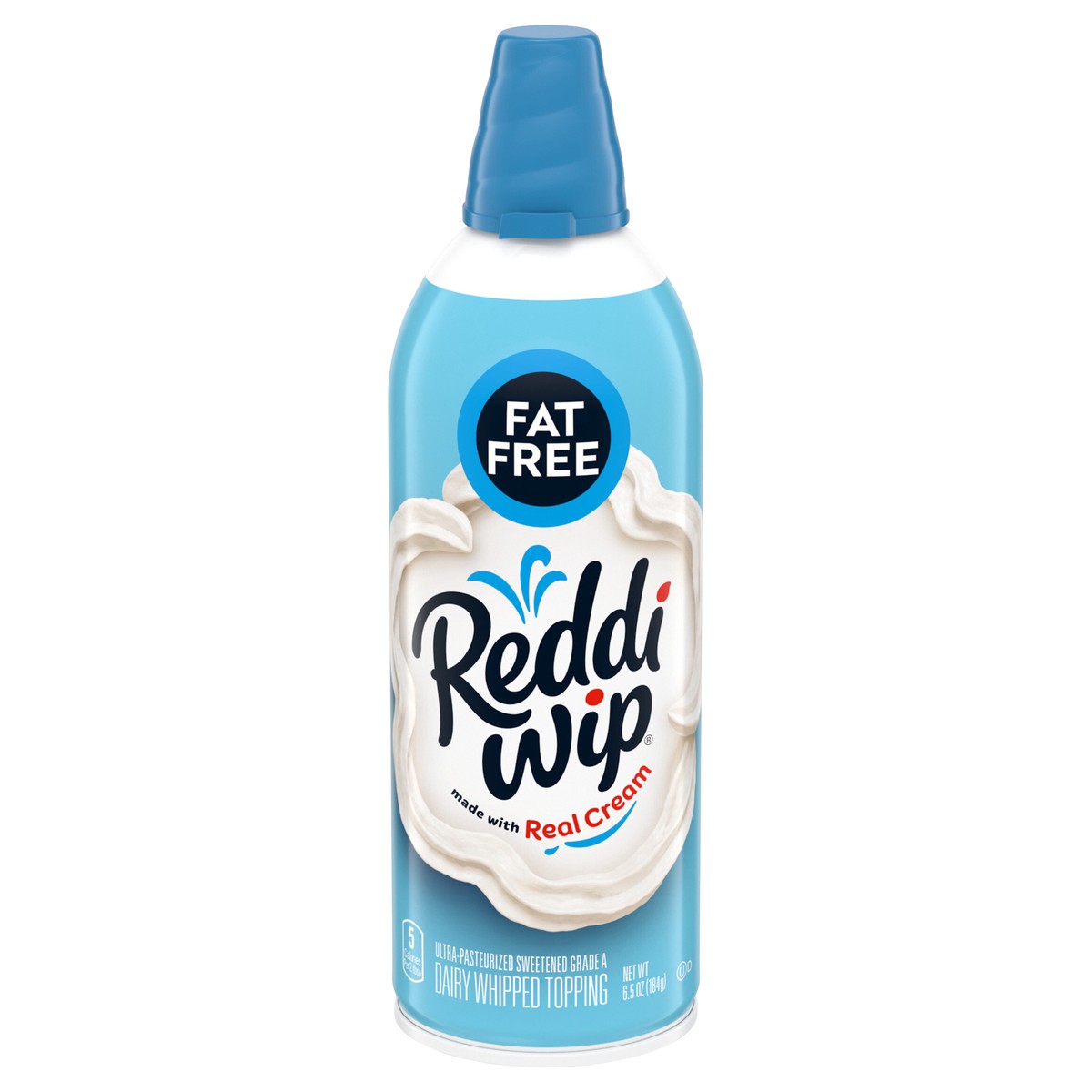 slide 1 of 2, Reddi-wip Fat Free Whipped Topping Made with Real Cream, 6.5 oz., 6.5 oz