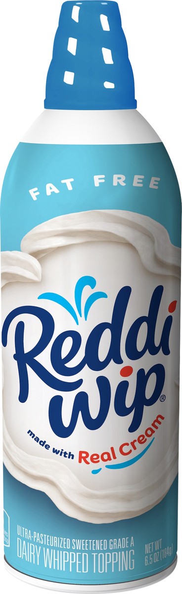 slide 1 of 2, Reddi-wip Fat Free Whipped Topping Made with Real Cream, 6.5 oz., 6.5 oz