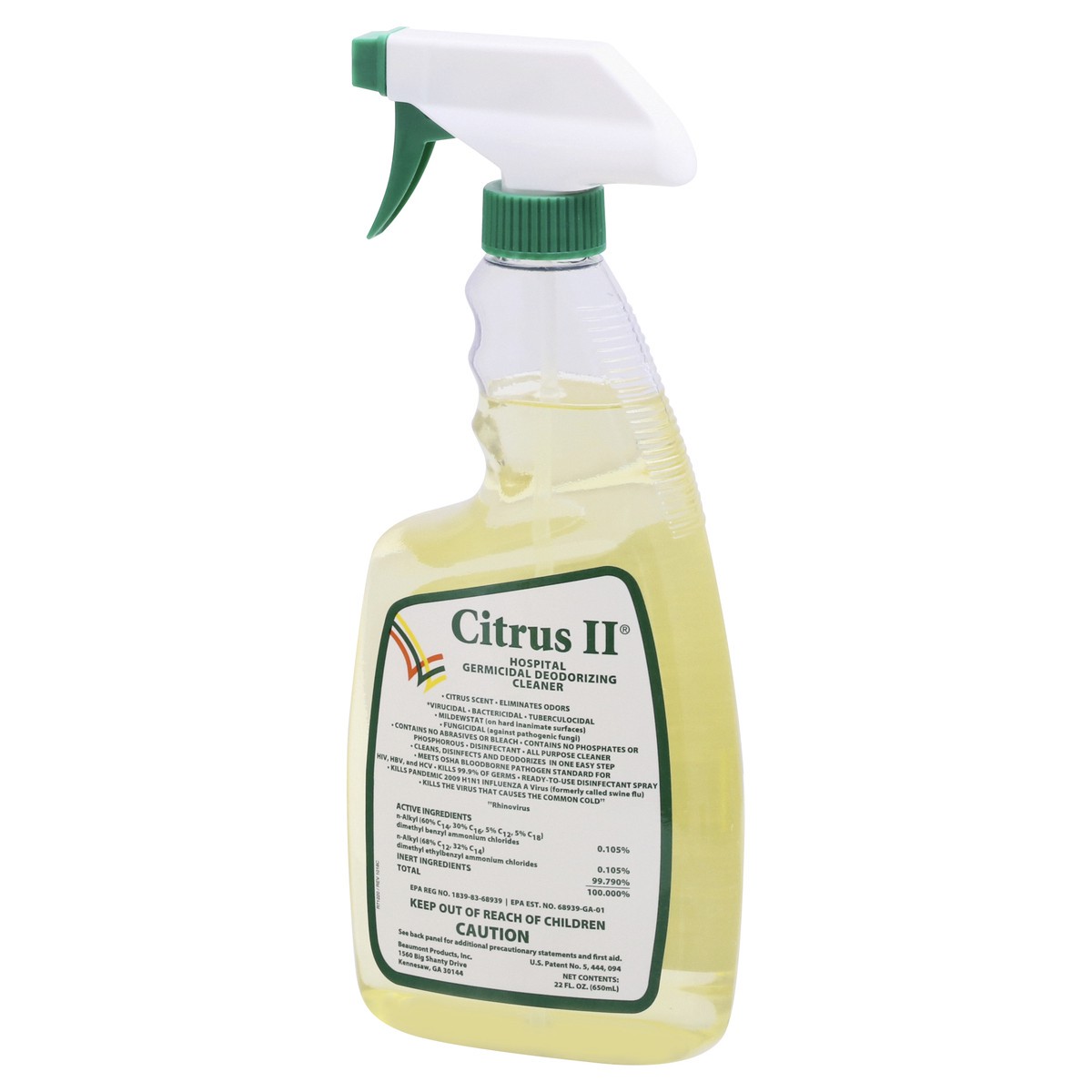 slide 3 of 11, Citrus II Citrus Scent Hospital Cleaner 22 oz, 22 oz