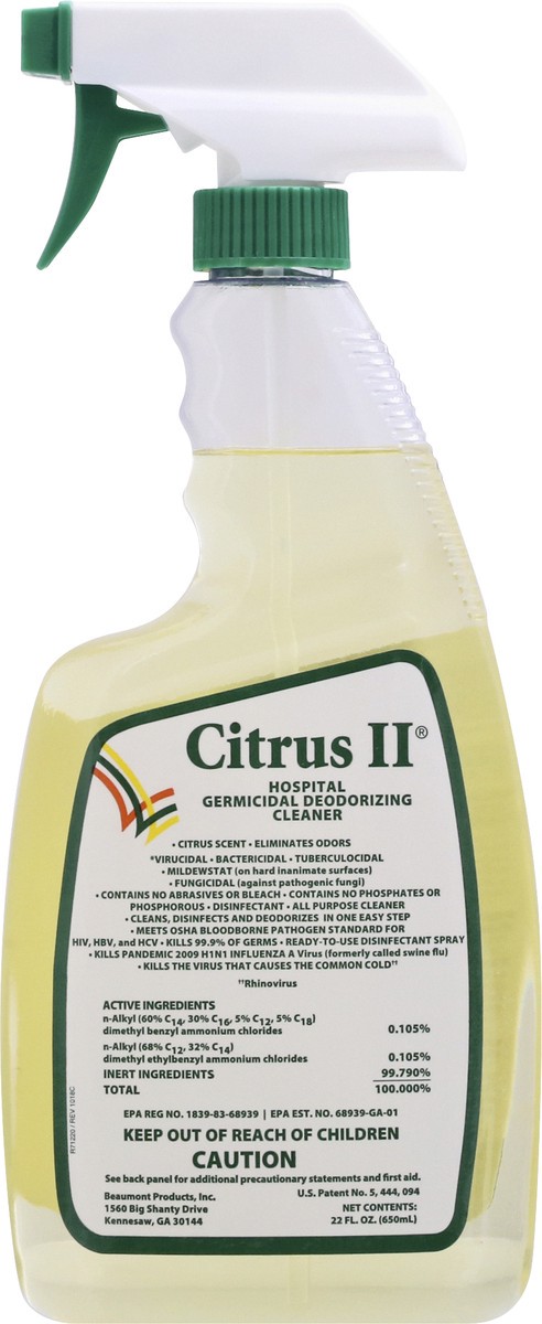 slide 10 of 11, Citrus II Citrus Scent Hospital Cleaner 22 oz, 22 oz