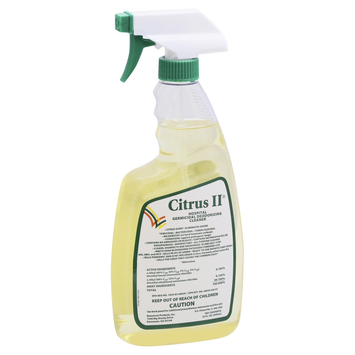 slide 2 of 11, Citrus II Citrus Scent Hospital Cleaner 22 oz, 22 oz