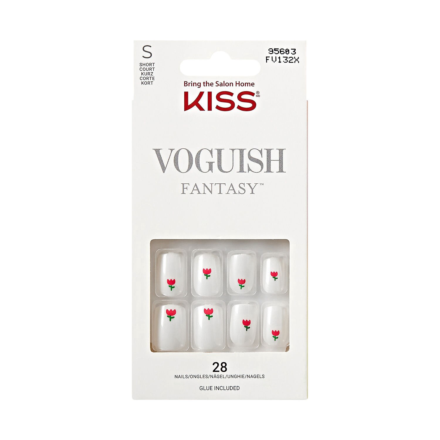 slide 1 of 1, KISS NAIL Kiss Voguish Fantasy False Nails, Clocks, 1 ct