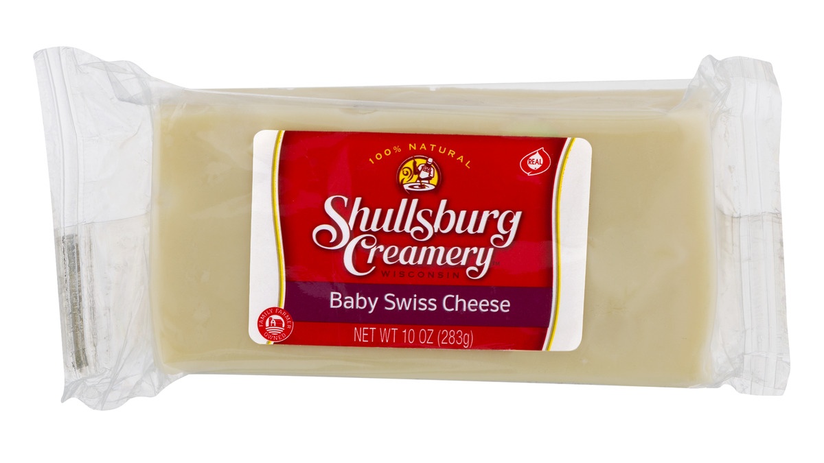 slide 1 of 1, Shullsburg Baby Swiss Cheese, 10 oz