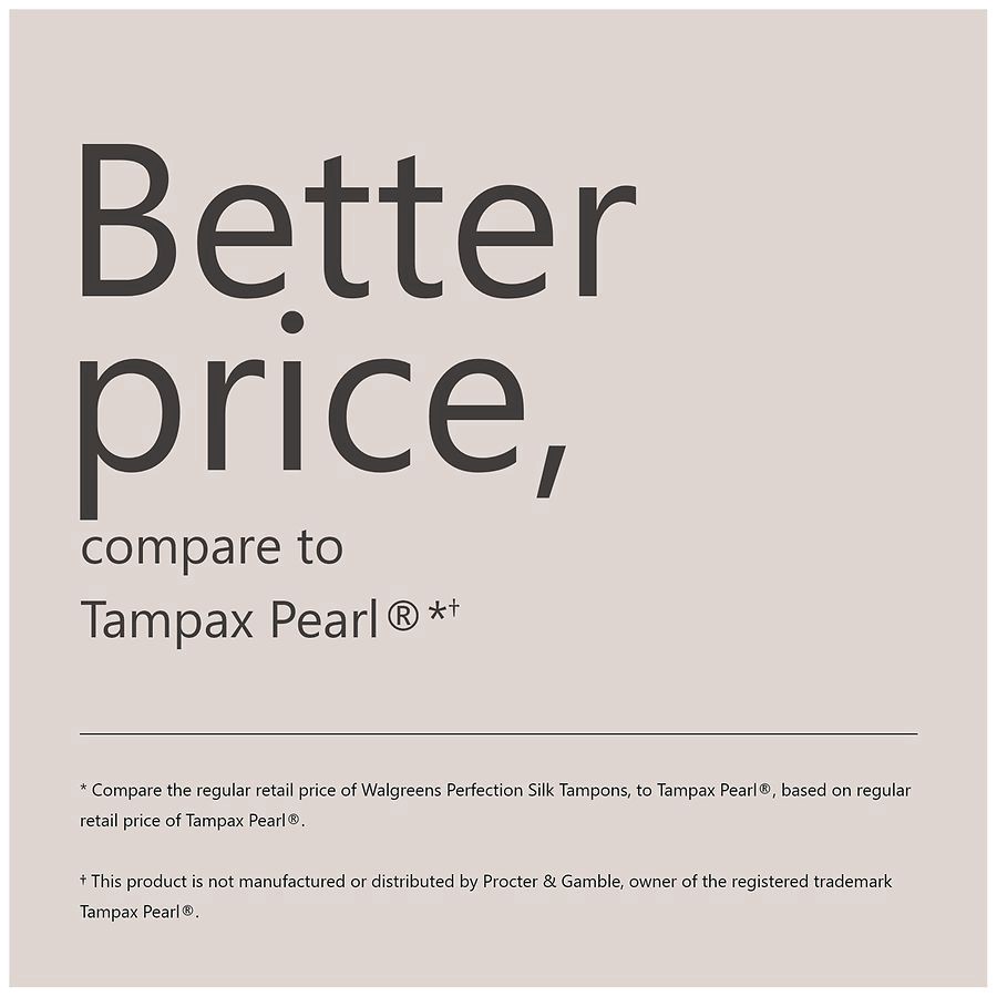 slide 2 of 5, Walgreens Perfection Silk Tampons Unscented, regular 18 ct