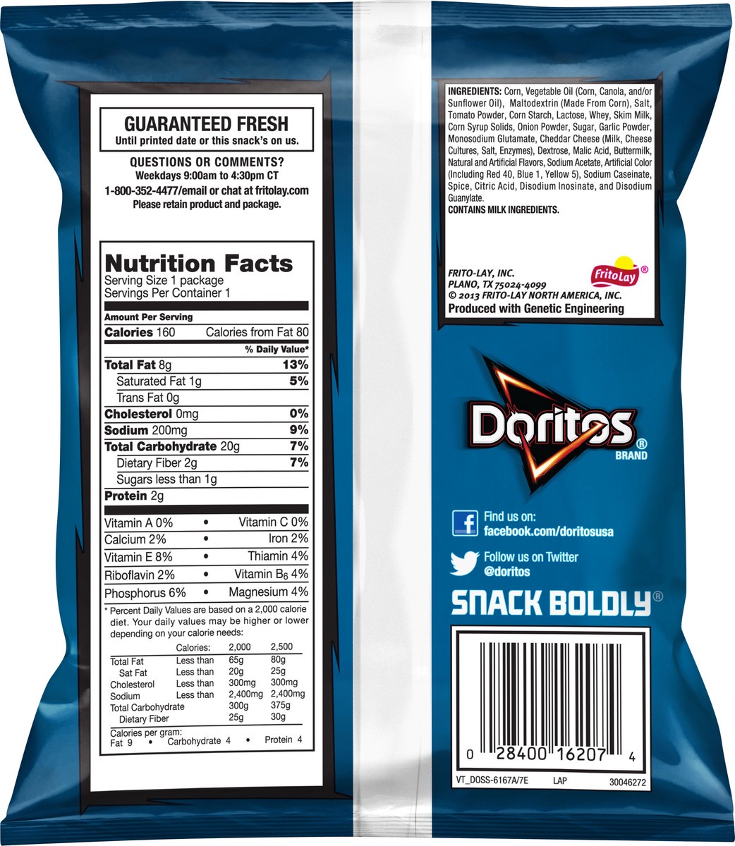 slide 2 of 5, Doritos Cool Ranch, 1.13 oz