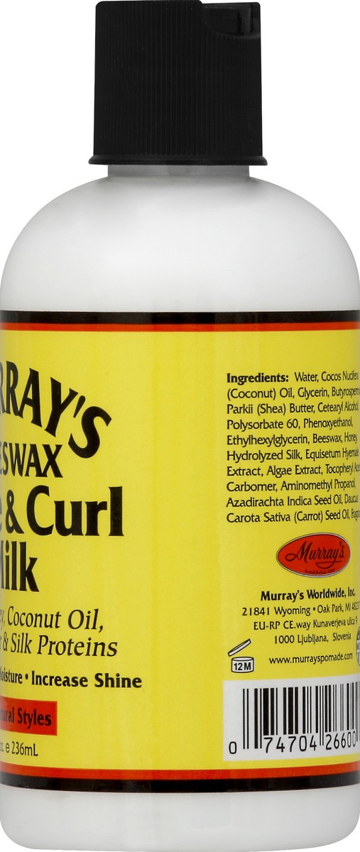 slide 7 of 8, Murray's Style & Curl Milk 8 oz, 8 oz