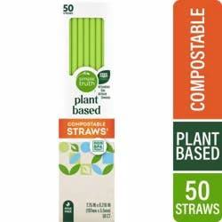 Simple Truth Compostable Straws, 50 ct