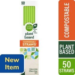 Simple Truth Compostable Straws, 50 ct