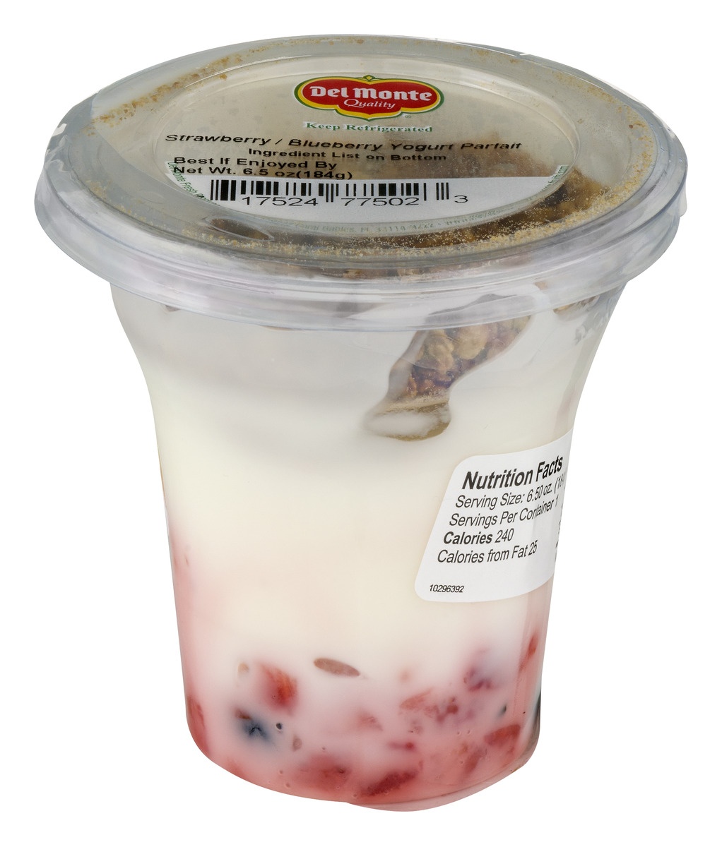 slide 1 of 1, Delmon Del Monte Ygrt/Parf Cup Berry, 6.5 oz