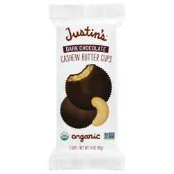 Justin's Dark Chocolate Cashew Butter Cup Organic - 2 ct