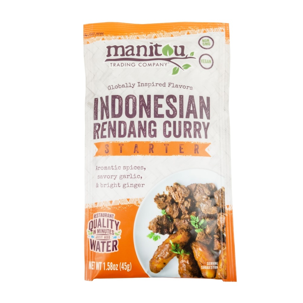 slide 1 of 1, Manitou Trading Company Indonesian Rendang Curry Starter, 1.58 oz