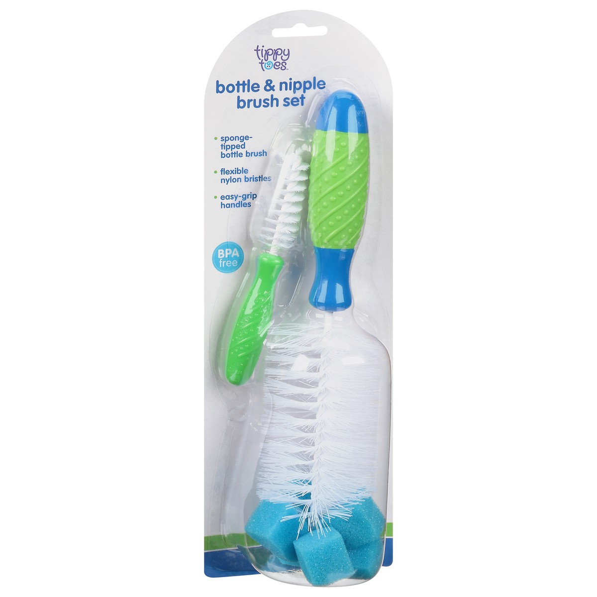 slide 11 of 14, Tippy Toes Bottle & Nipple Brush Set, 1 ct