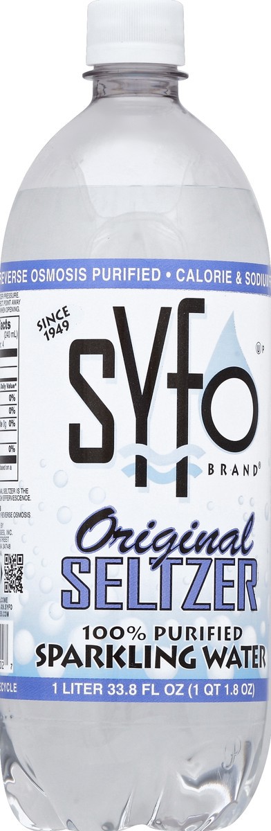 slide 2 of 8, Syfo Sparkling Water, Original Seltzer - 1 liter, 1 liter