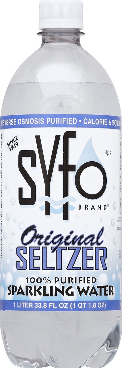 slide 1 of 8, Syfo Sparkling Water, Original Seltzer - 1 liter, 1 liter