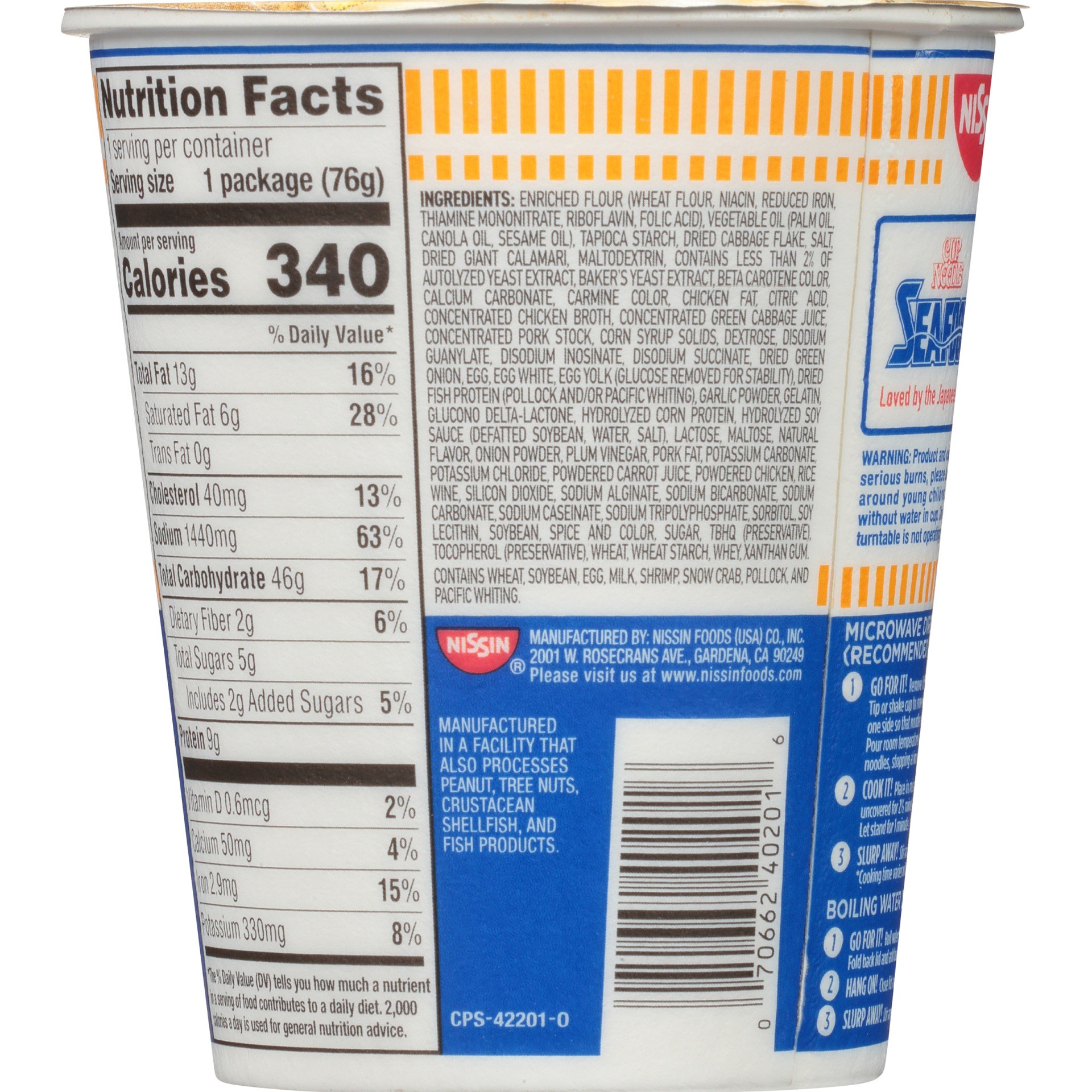 slide 4 of 6, Nissin Cup Noodles Seafood Unit, 2.7 oz