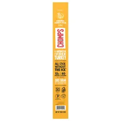 Chomps Original Turkey Jerky Meat Snack Stick, 1.15oz Stick