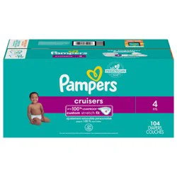 Pampers Cruisers Diapers Size 4 104 Count