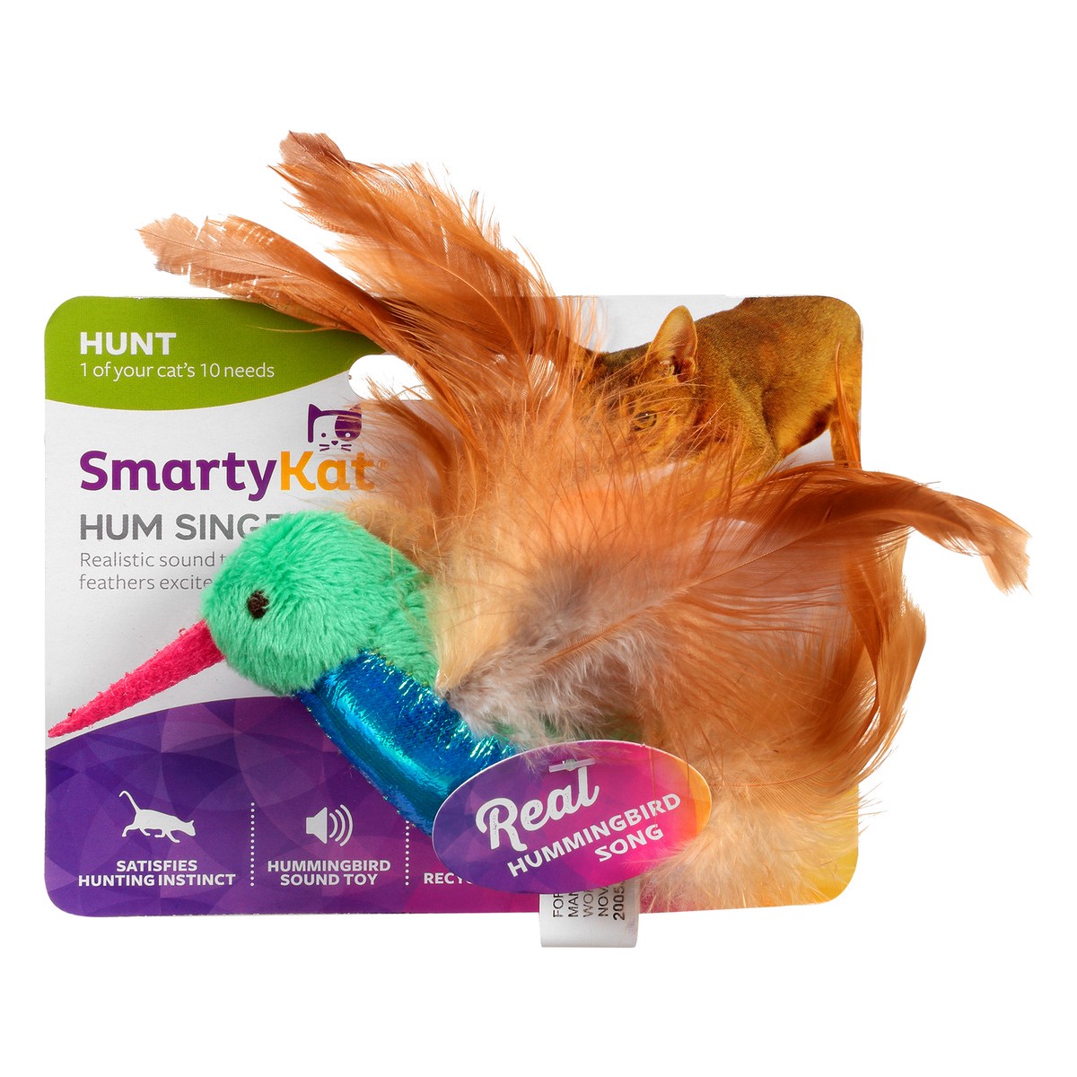 slide 4 of 9, SmartyKat Hum Singer Pet Toy, 1 ct