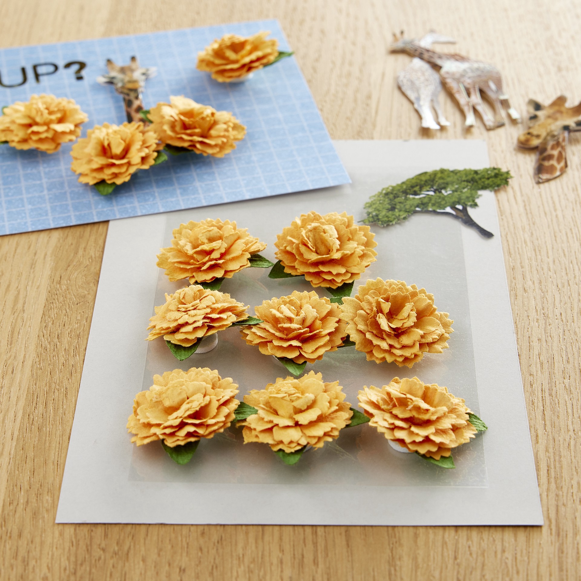 slide 3 of 3, Paper Marigold Embellishments By Recollections, 1.25 in x 1.25 in