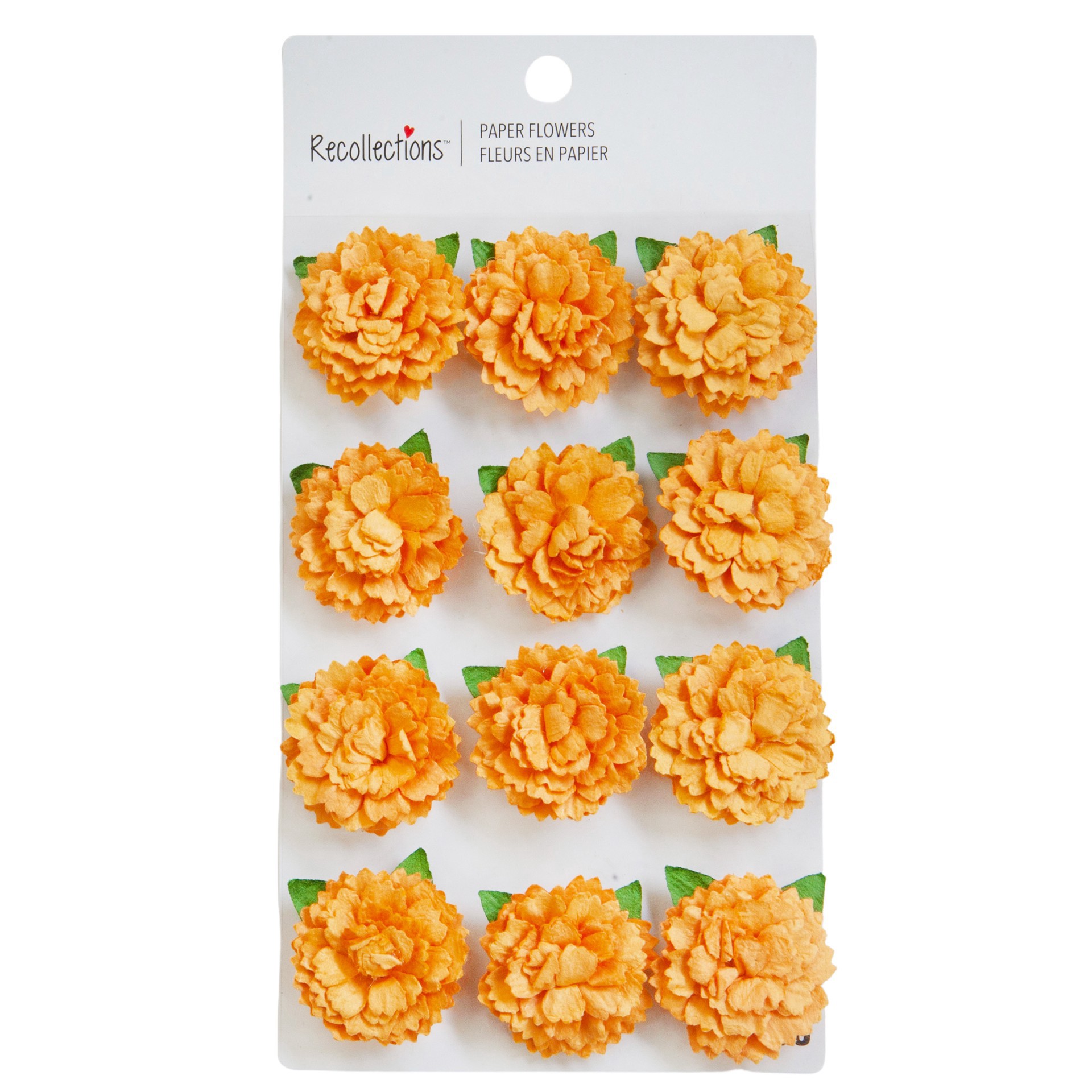 slide 2 of 3, Paper Marigold Embellishments By Recollections, 1.25 in x 1.25 in