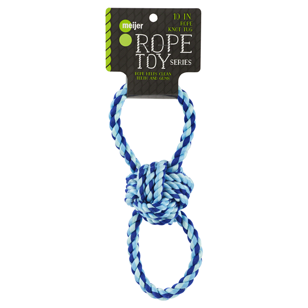 slide 1 of 2, Meijer Figure 8 Rope Knot Tug Dog Toy, 10 in, 1 ct