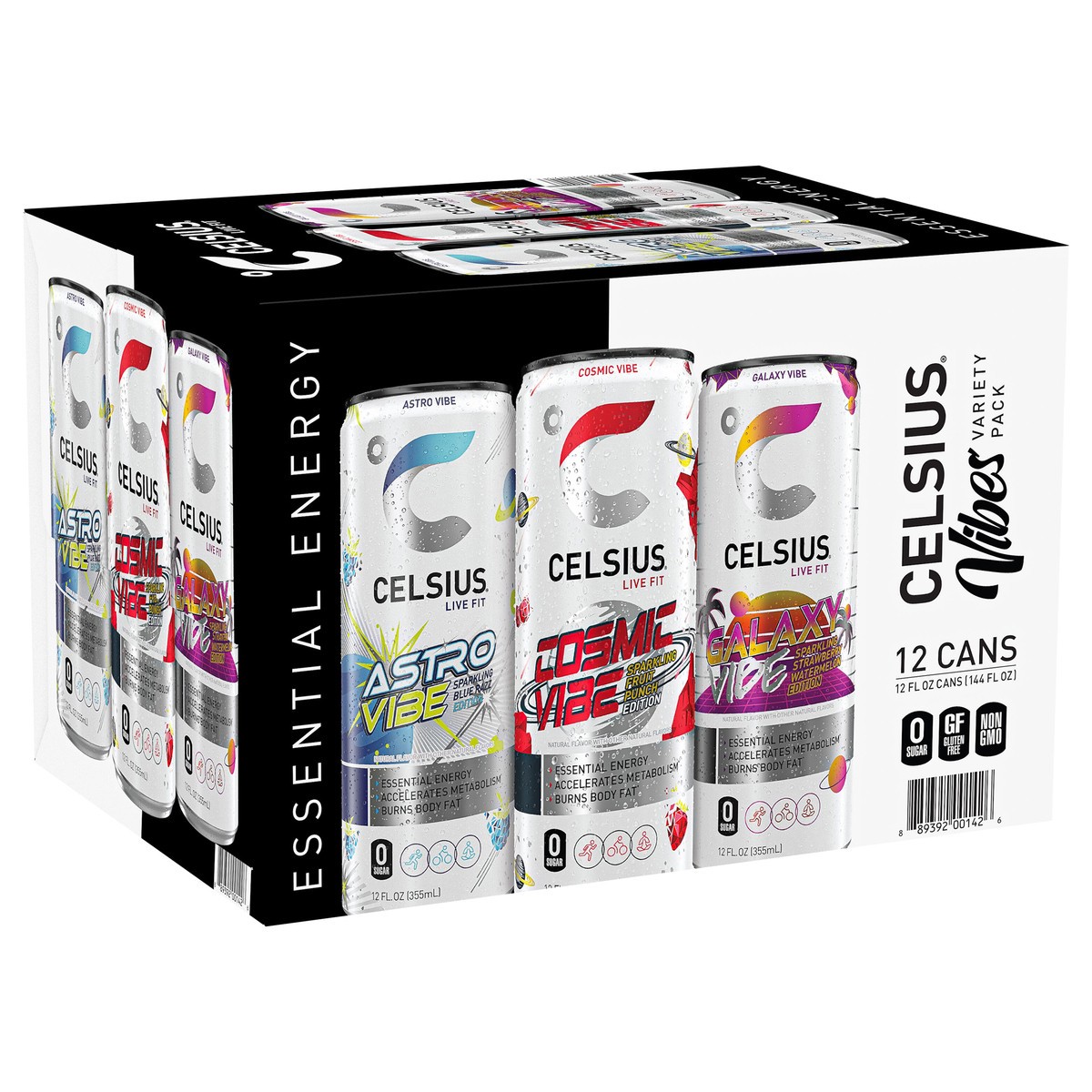 slide 10 of 13, CELSIUS Live Fit Sparkling Energy Drink Variety - 12 ct, 12 ct