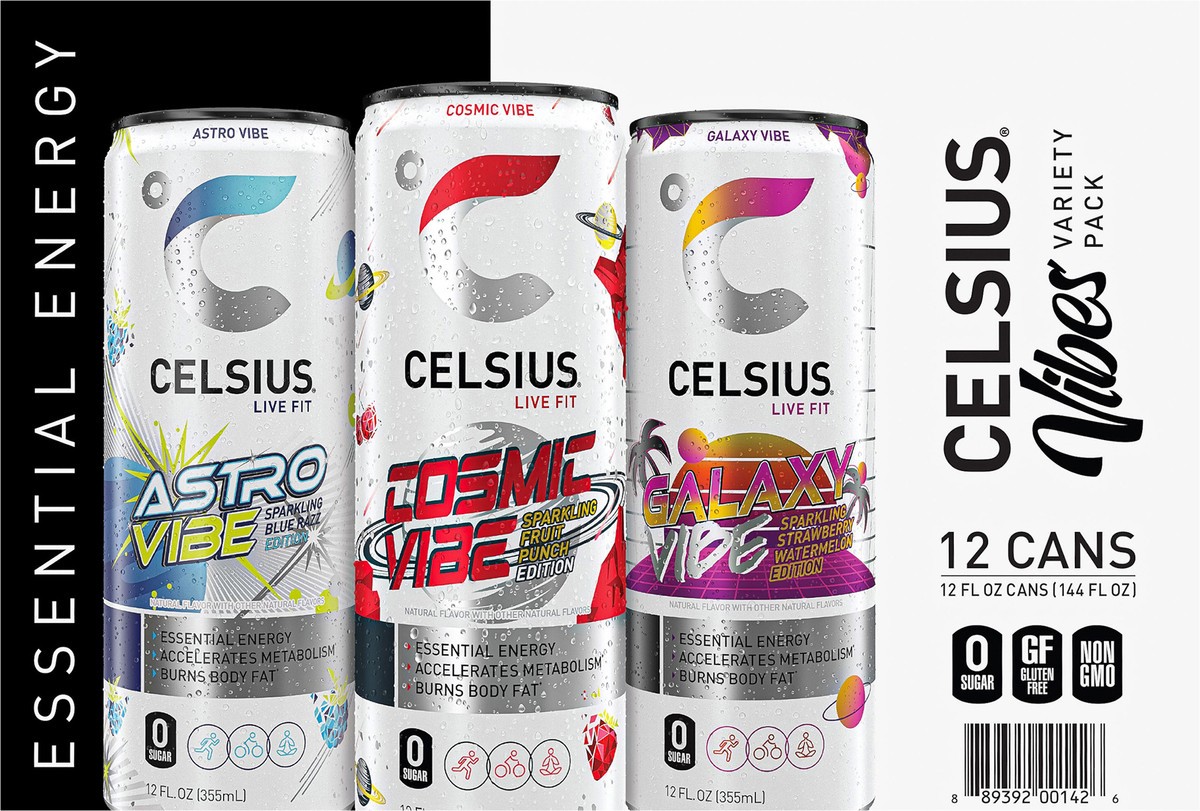 slide 13 of 13, CELSIUS Live Fit Sparkling Energy Drink Variety - 12 ct, 12 ct