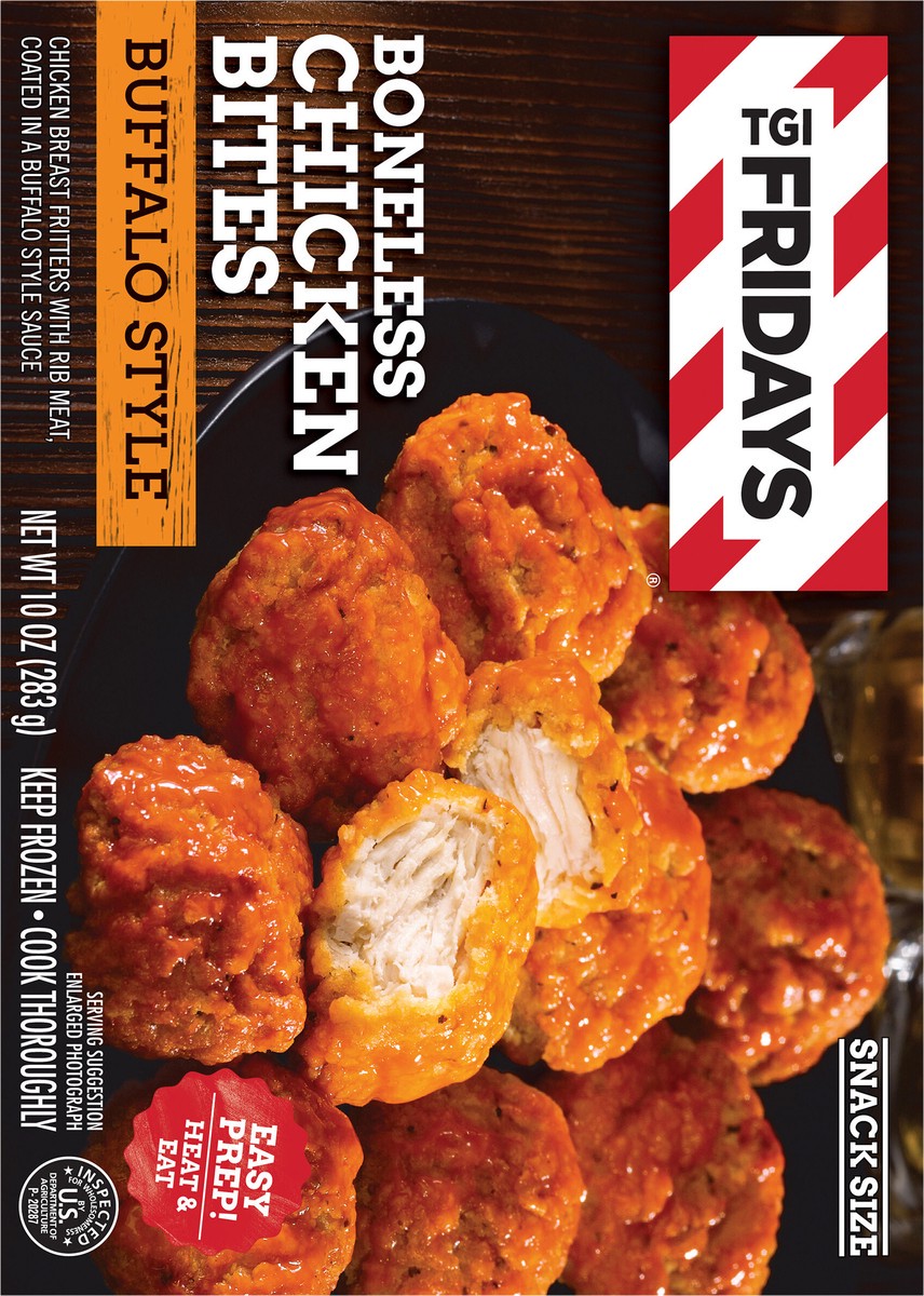 slide 7 of 9, TGI Fridays Frozen Appetizers Buffalo Style Boneless Chicken Bites, 10 oz. Box, 10 oz