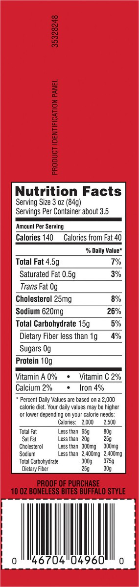 slide 4 of 9, TGI Fridays Frozen Appetizers Buffalo Style Boneless Chicken Bites, 10 oz. Box, 10 oz