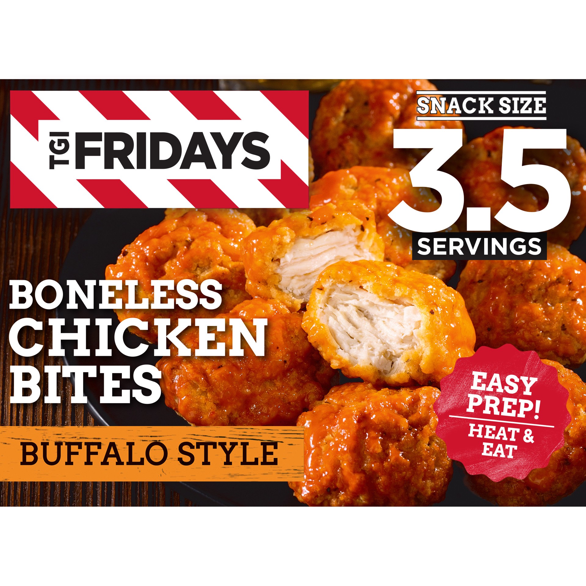 slide 1 of 9, TGI Fridays Frozen Appetizers Buffalo Style Boneless Chicken Bites, 10 oz. Box, 10 oz