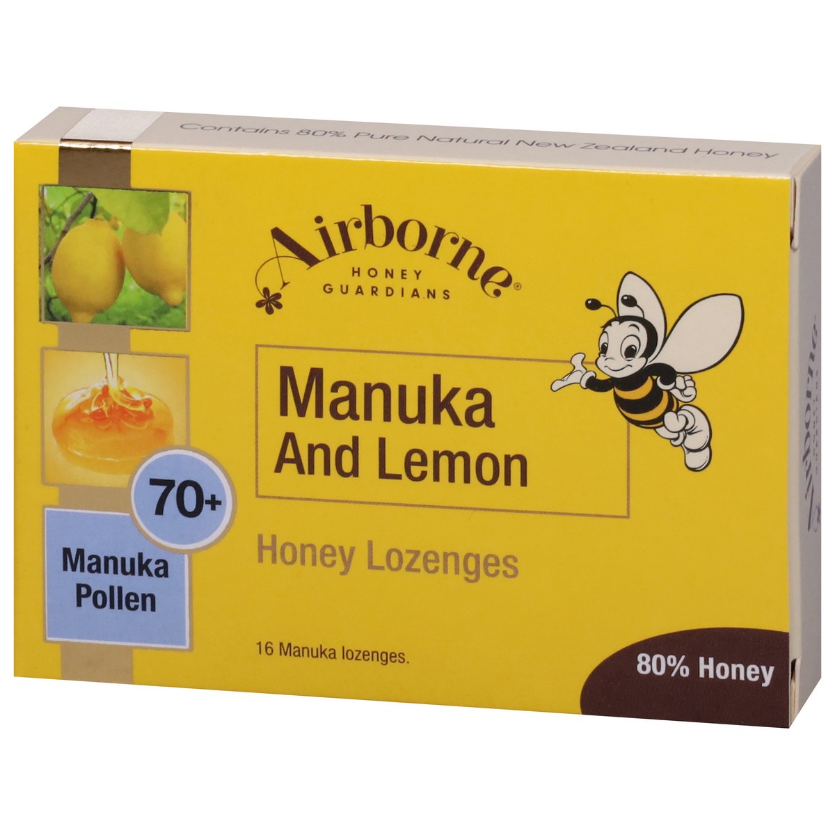 slide 3 of 4, Airborne Manuka & Lemon Honey Lozenges, 16 ct