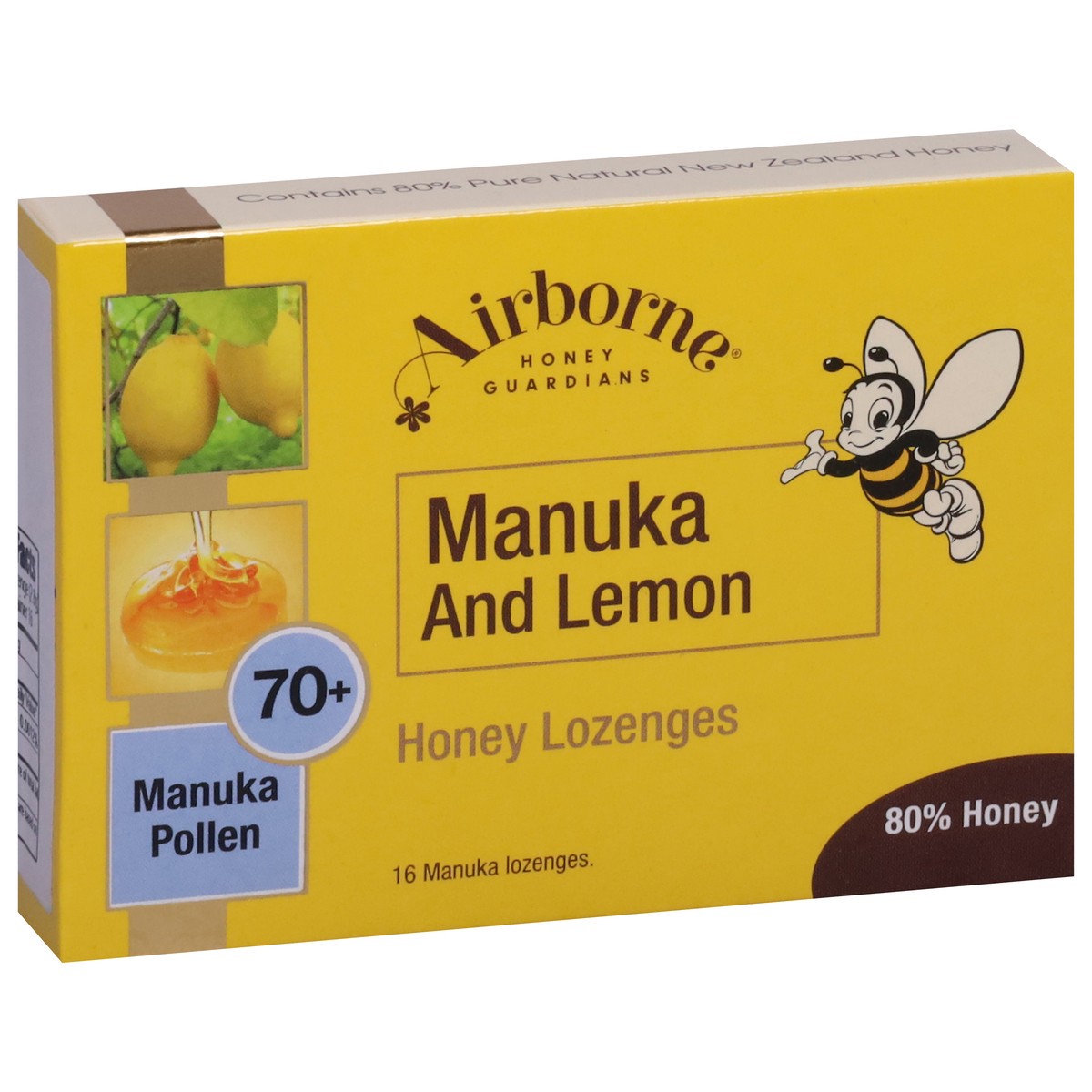 slide 2 of 4, Airborne Manuka & Lemon Honey Lozenges, 16 ct