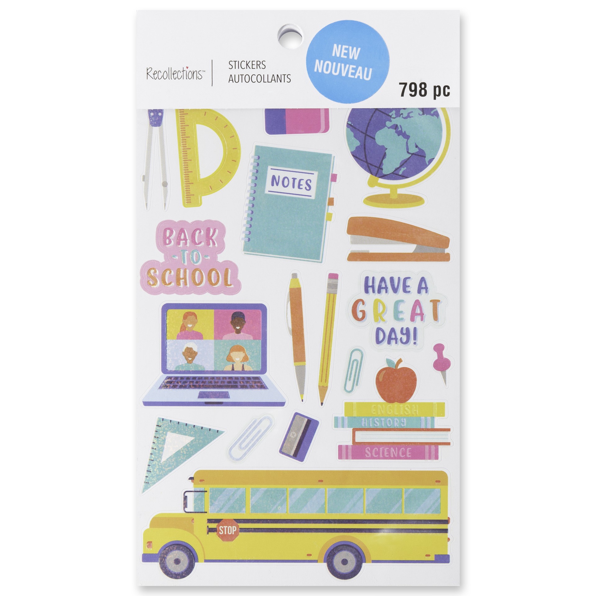 slide 3 of 3, School Stickers By Recollections, 4 in x 7 in