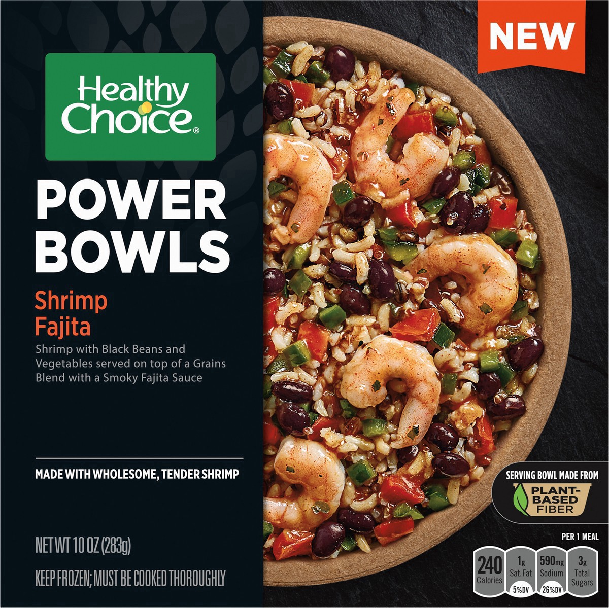 slide 14 of 14, Healthy Choice Power Bowls, Shrimp Fajita, Frozen Meal, 10 oz. Bowl, 10 oz