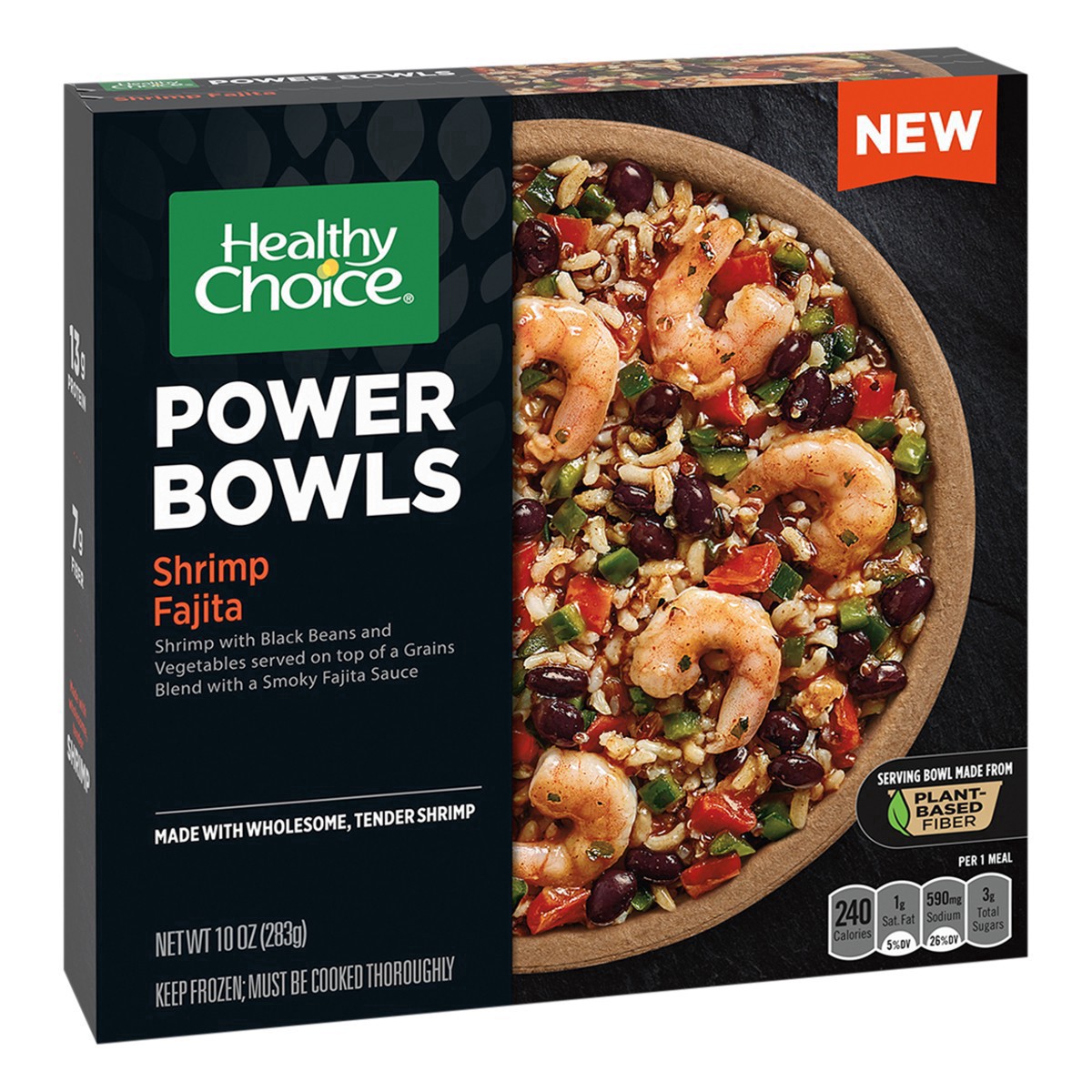 slide 10 of 14, Healthy Choice Power Bowls, Shrimp Fajita, Frozen Meal, 10 oz. Bowl, 10 oz