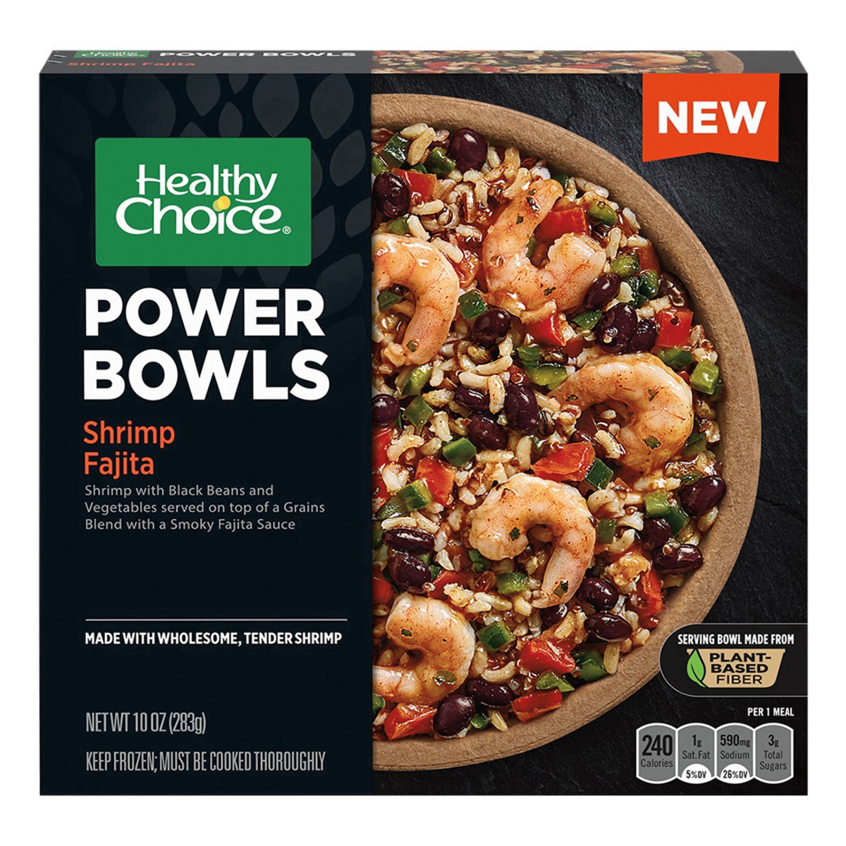 slide 2 of 14, Healthy Choice Power Bowls, Shrimp Fajita, Frozen Meal, 10 oz. Bowl, 10 oz