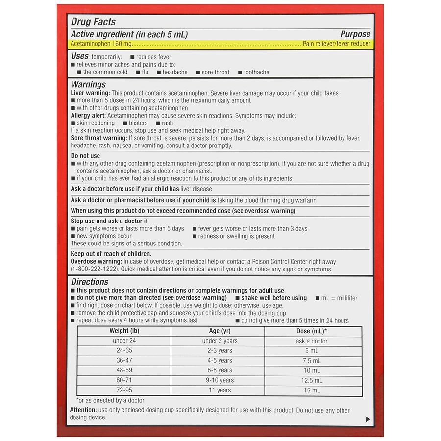 slide 5 of 5, Walgreens Children's Pain Relief Suspension Liquid Grape, 2 ct; 4 fl oz