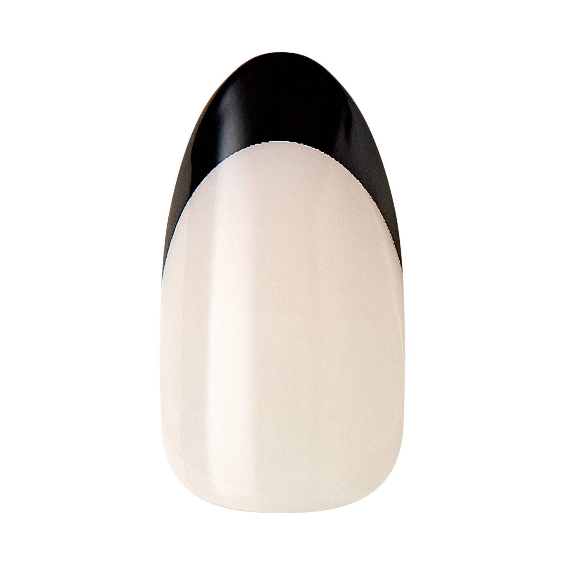 slide 2 of 5, imPRESS KISS imPRESS Press-On Nails in Glossy Solid Black, Medium Size, Almond Shape, 34 pc