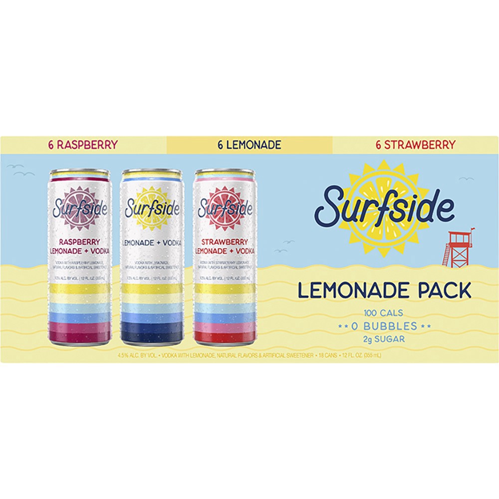 slide 1 of 1, Surfside Lemonade Variety Pack, 18 ct; 12 oz
