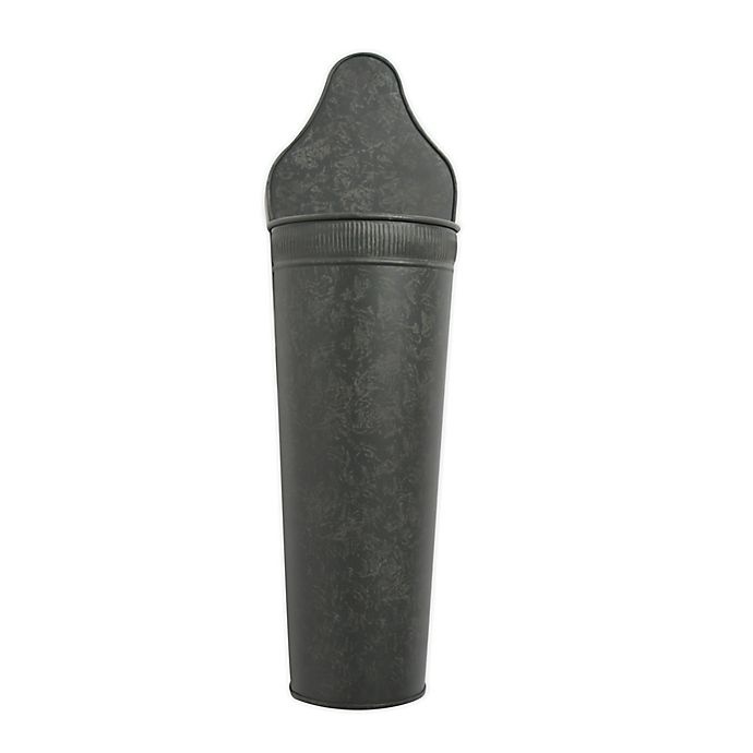 slide 1 of 1, Bee & Willow Home Galvanized Metal Wall Vase - Grey, 1 ct