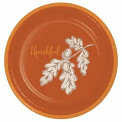 Holiday Home 6.87 Inch Plaid Leaf Plate