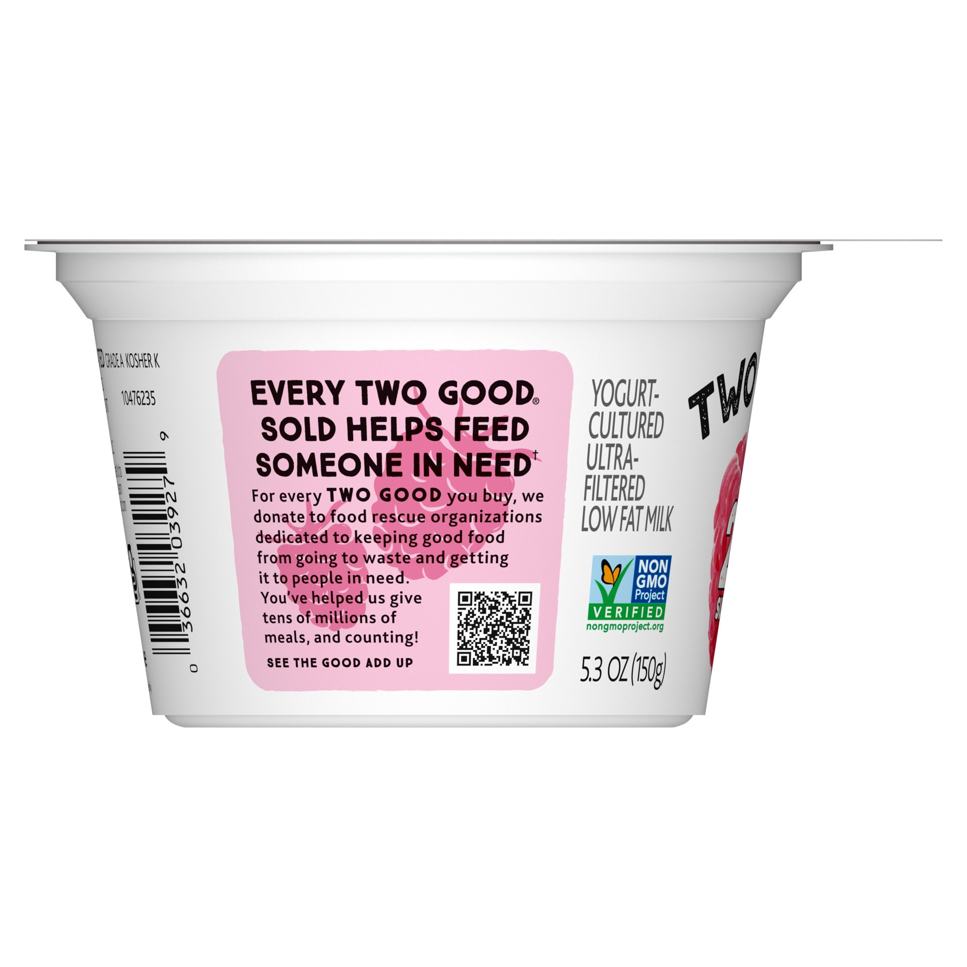 slide 3 of 5, Too Good & Co. Raspberry Flavored Lower Sugar, Low Fat Greek Yogurt Cultured Product, Gluten Free, Keto Friendly Healthy Snacks, 5.3 OZ Cup, 5.3 oz