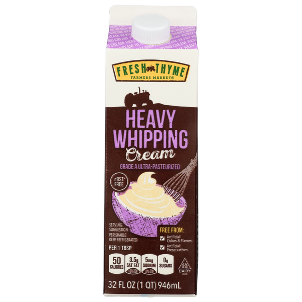 slide 1 of 1, Fresh Thyme Uht Whipping Cream, 32 fl oz